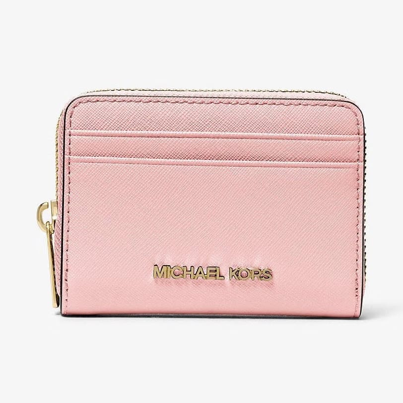 Michael Kors Jet Set Travel Medium Saffiano Leather Wallet Powder Blush
