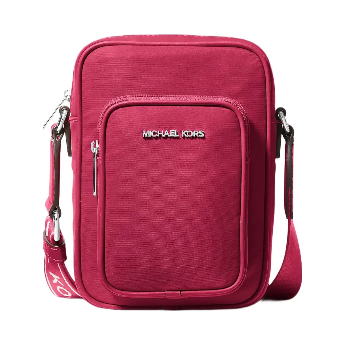 Michael Kors Khai Nylon Crossbody Bag Dk Raspberry