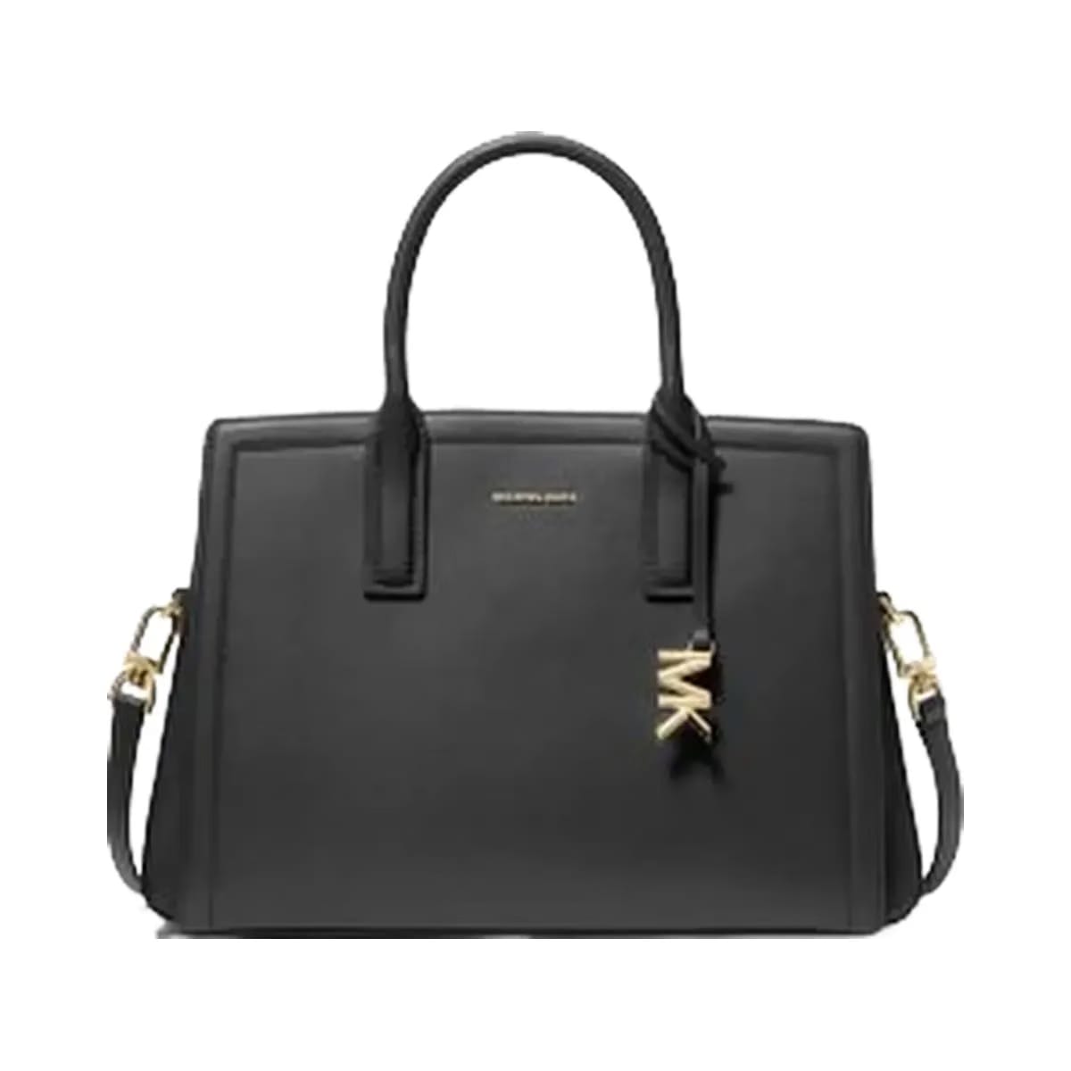 Michael Kors Laila Medium Leather Satchel Black