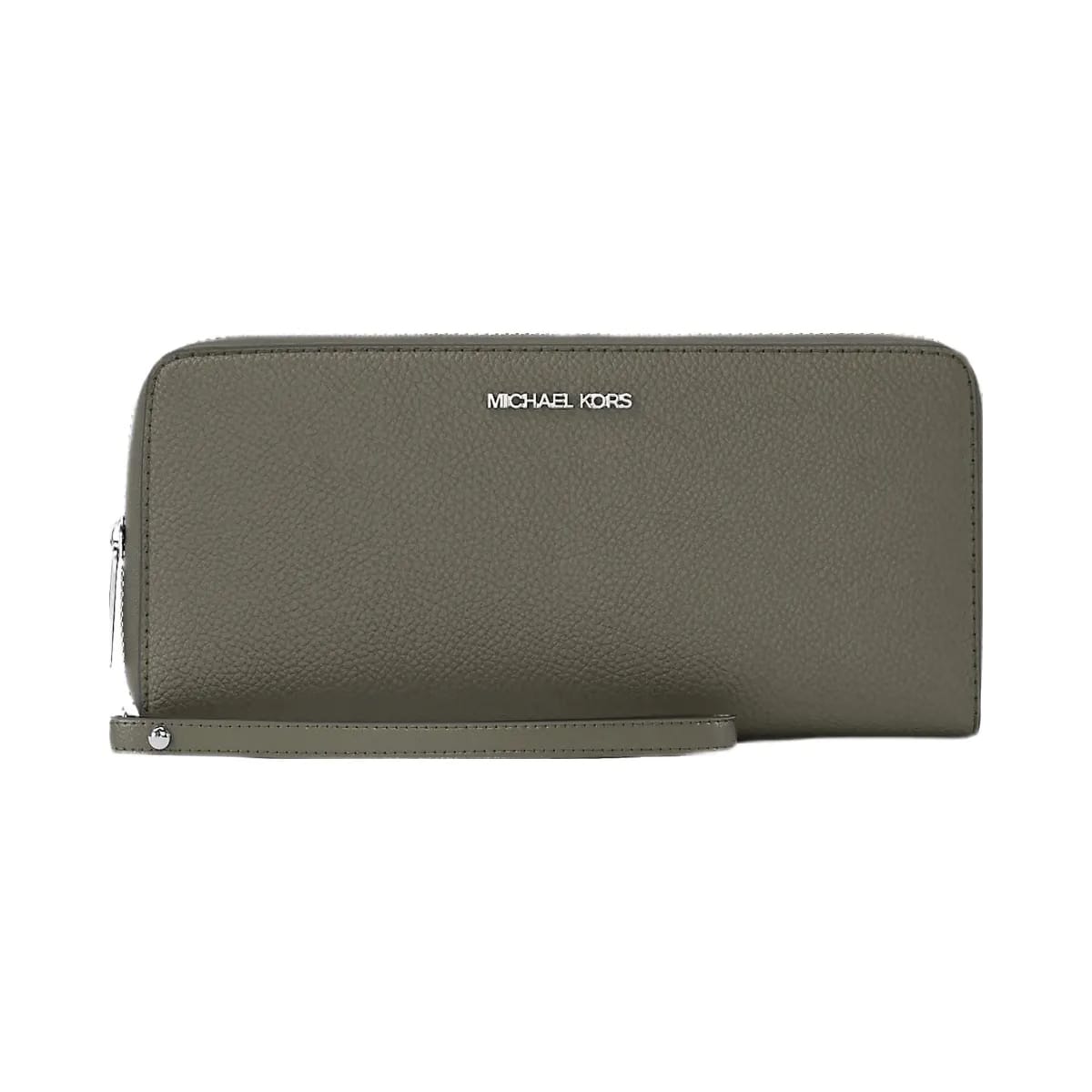 Michael Kors Large Pebbled Leather Continental Wallet Olive