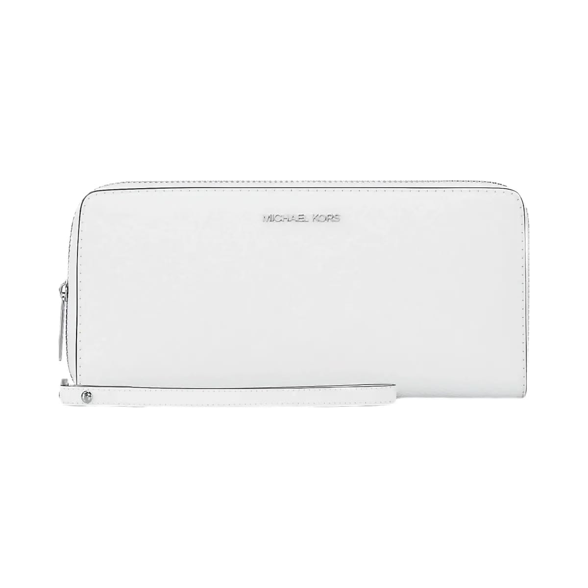 Michael Kors Large Pebbled Leather Continental Wallet Optic White