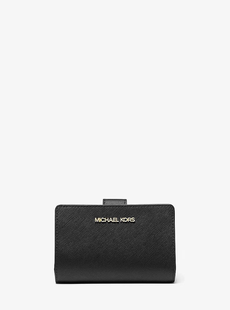 Michael Kors Medium Crossgrain Leather Wallet Black
