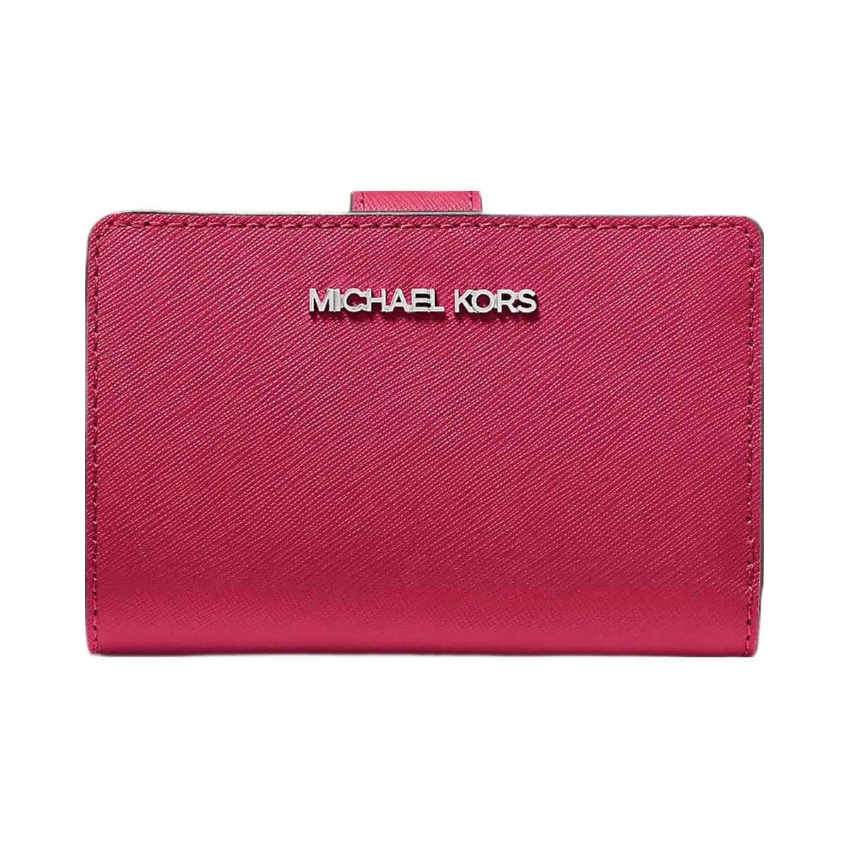 Michael Kors Medium Saffiano Leather Wallet Dk Raspberry