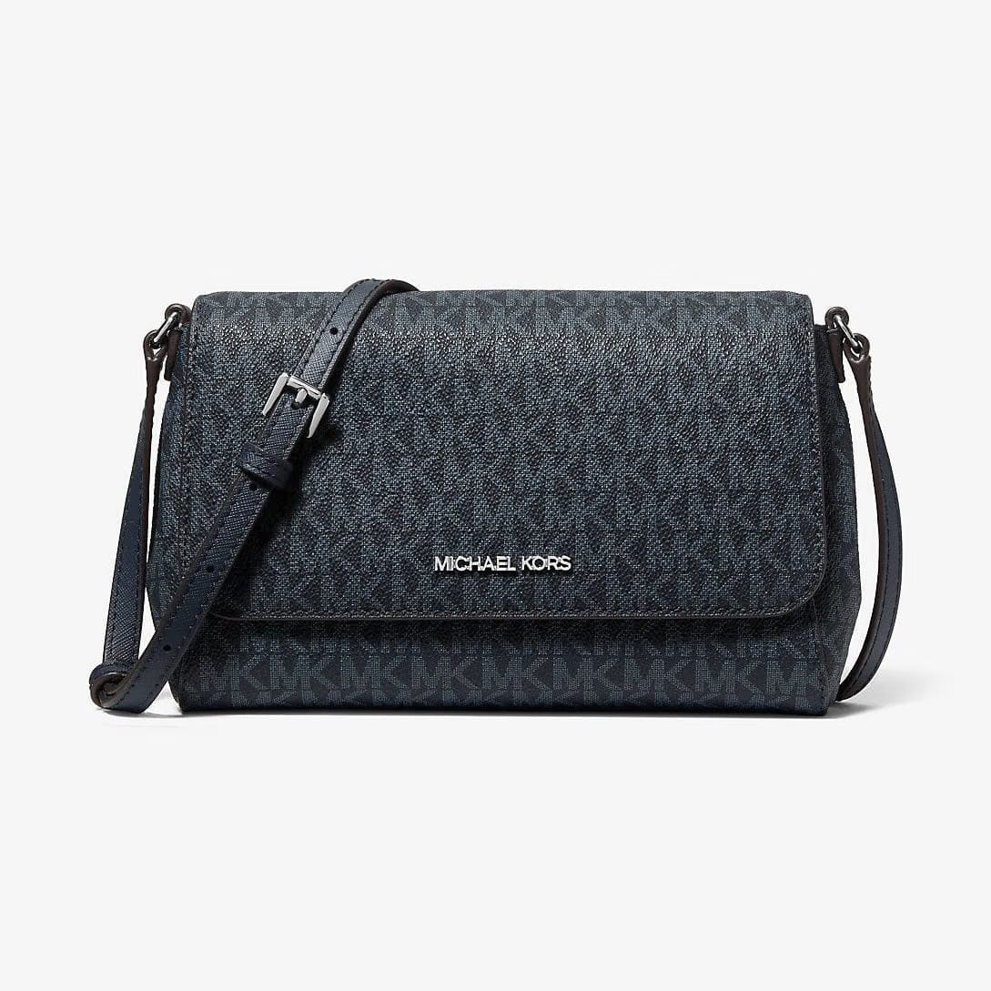 Michael Kors Medium Signature Logo Convertible Crossbody Bag Admiral