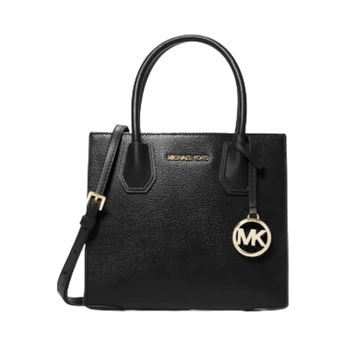 Michael Kors Mercer Medium Pebbled Leather Crossbody Bag Black