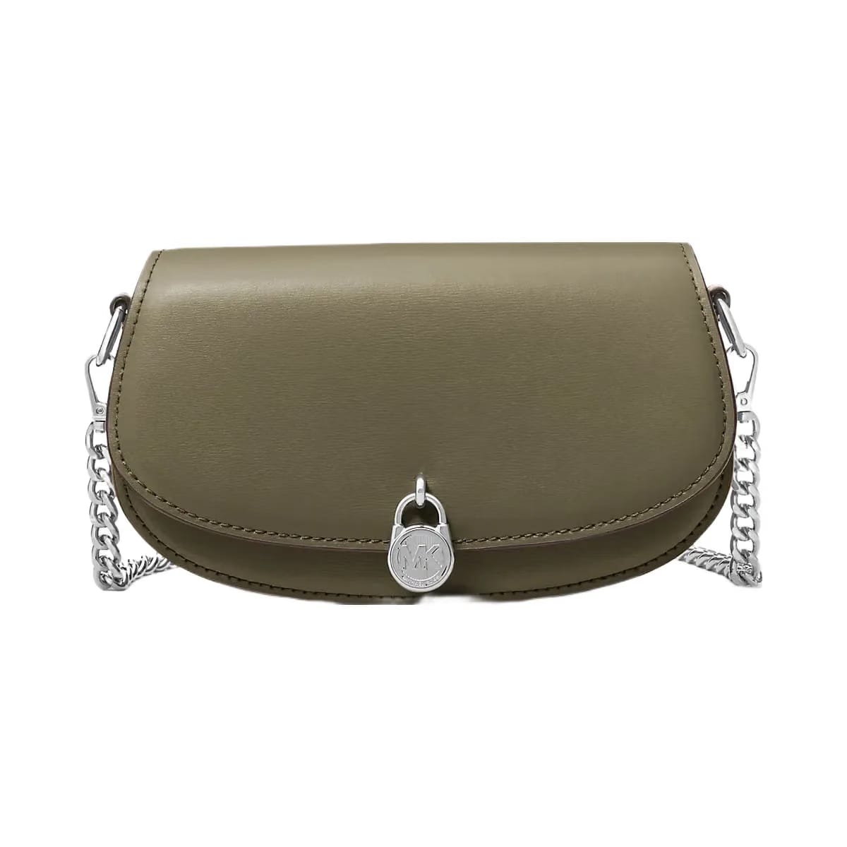 Michael Kors Mila Small Leather Convertible Crossbody Bag Olive