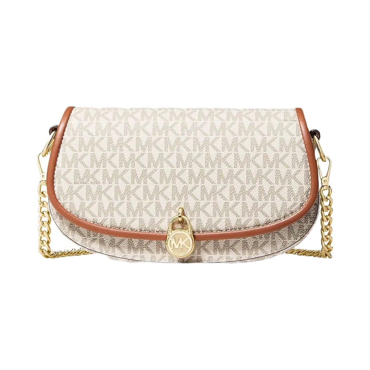 Michael Kors Mila Small Signature Logo Crossbody Bag Vanilla