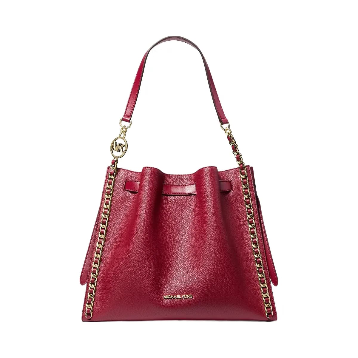 Michael Kors Mina Large Chain Shoulder Bag Cherry