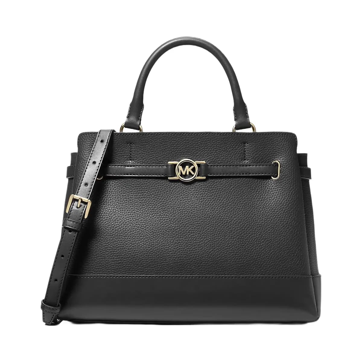 Michael Kors Reed Large Pebbled Leather Satchel Black