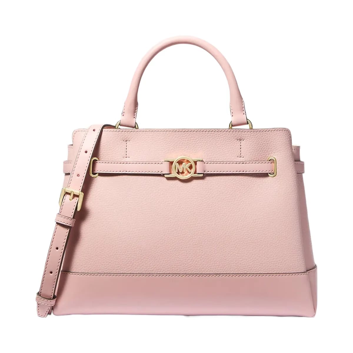 Michael Kors Reed Large Pebbled Leather Satchel Powder Blush
