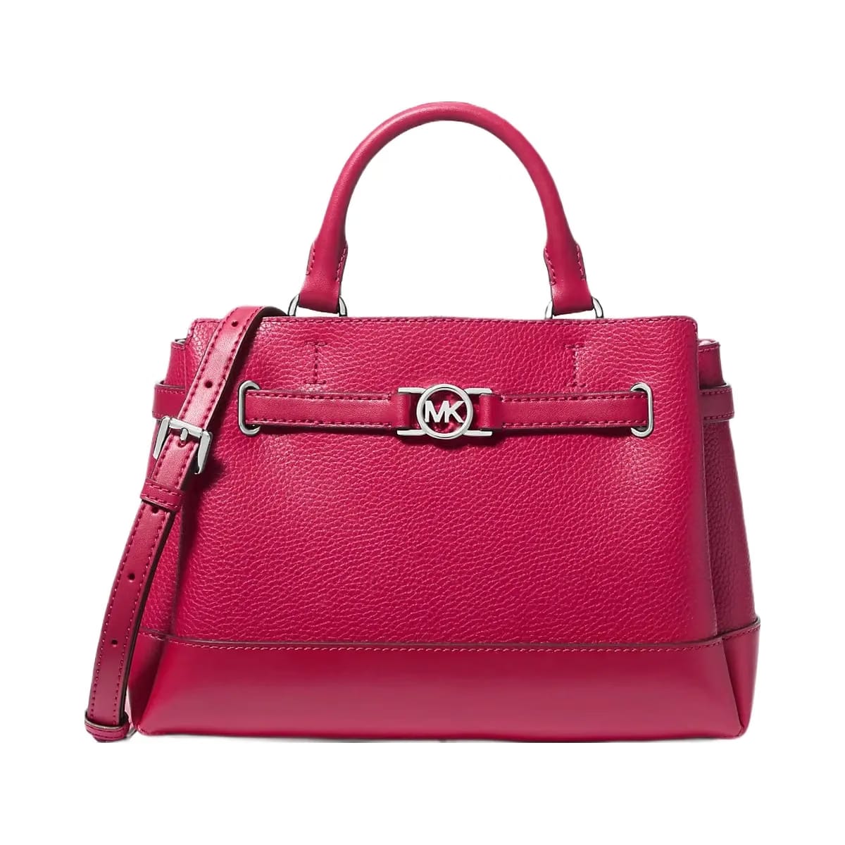 Michael Kors Reed Small Pebbled Leather Satchel Dk Raspberry