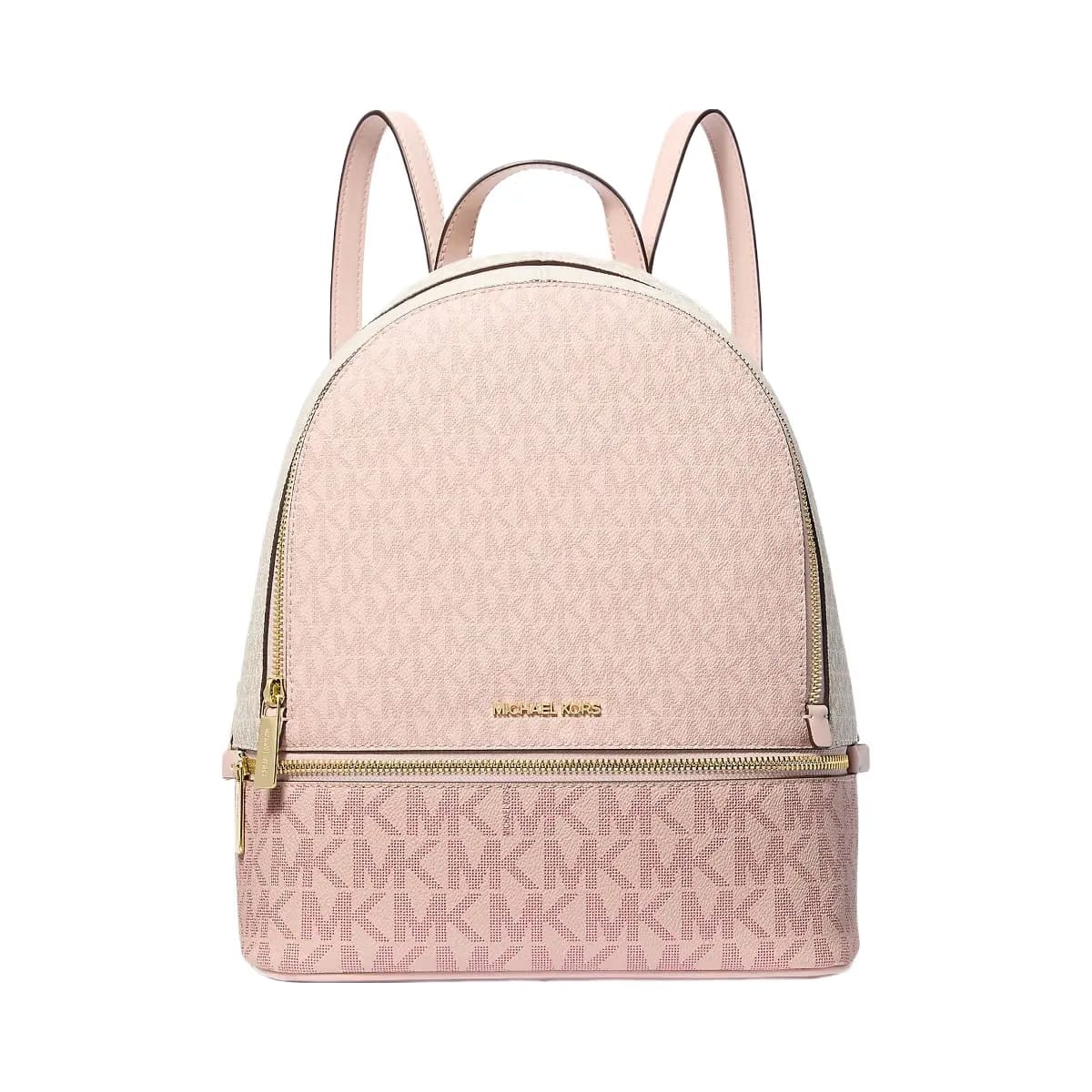 Michael Kors Rhea Medium Color-Block Signature Logo Backpack Pwd Blsh Mlt