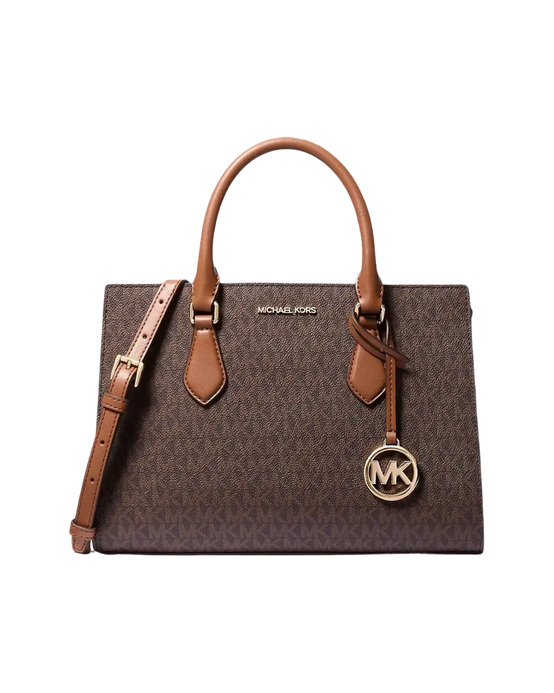 Michael Kors Sheila Medium Logo Satchel Brown