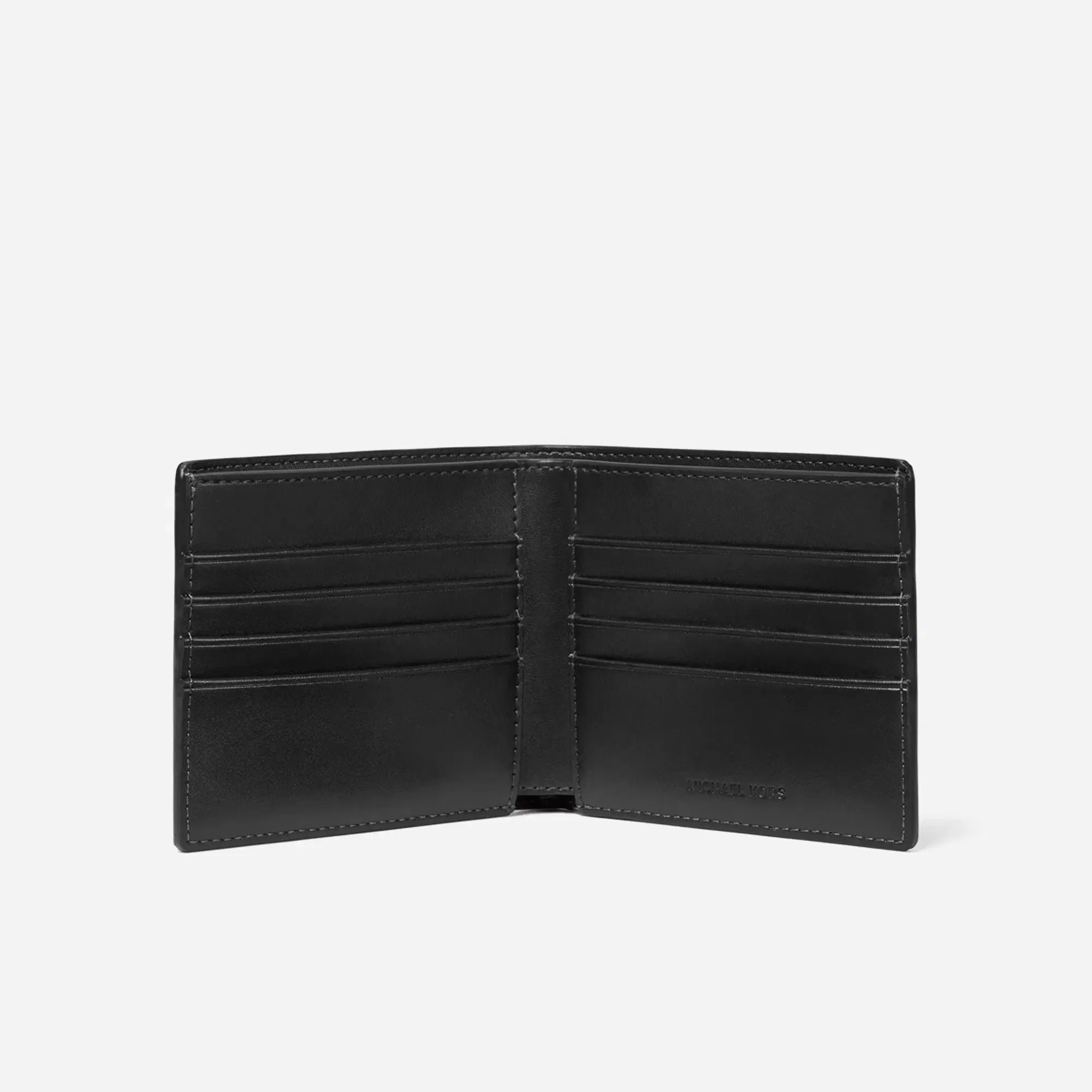 Michael Kors Signature Logo Wallet and Reversible Belt Gift Set Brown-Black