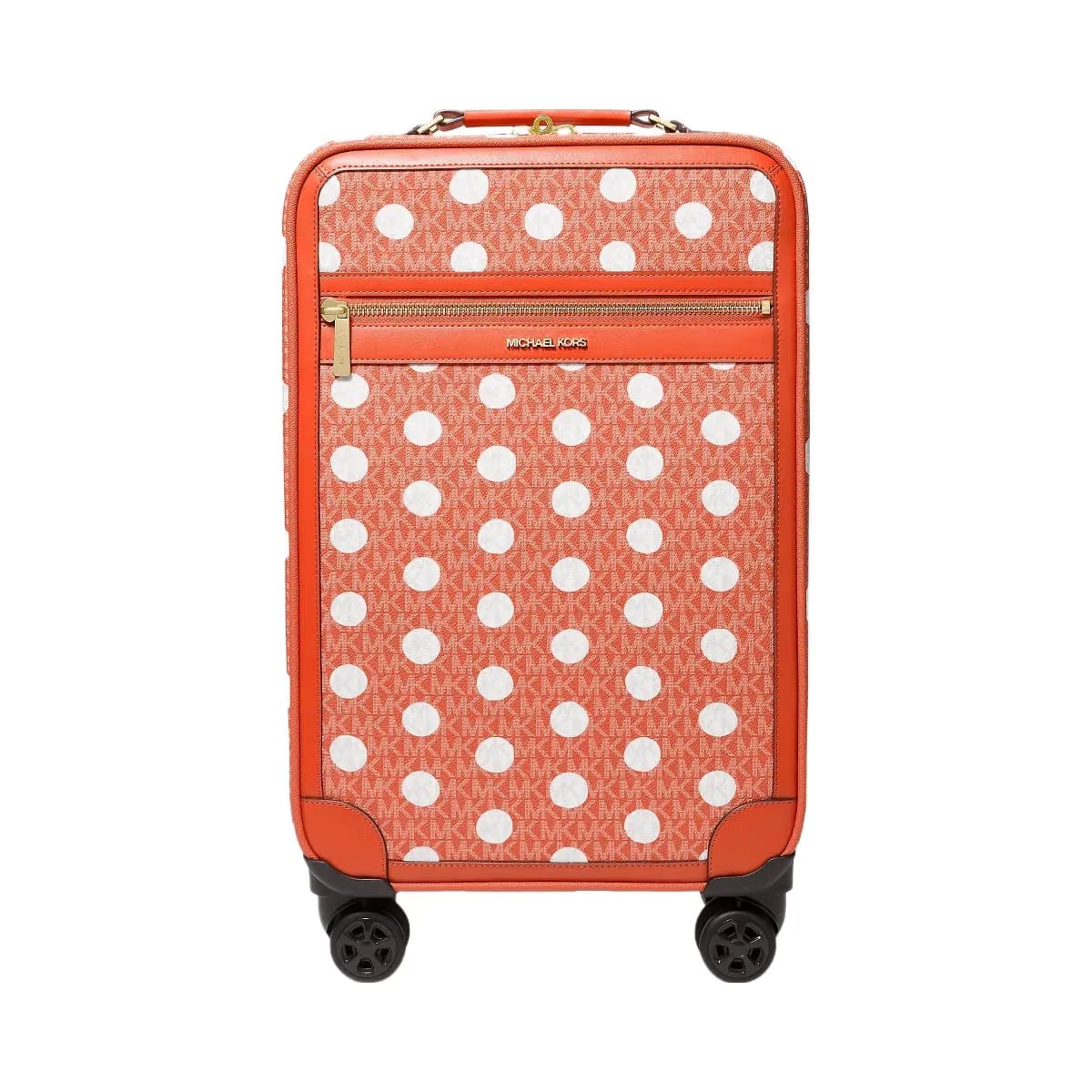 Michael Kors Small Polka Dot Signature Logo Suitcase Red Clay