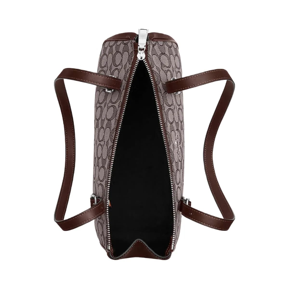 Coach Asher Shoulder Bag In Signature Jacquard Signature Jacquard-Silver-Oak-Maple