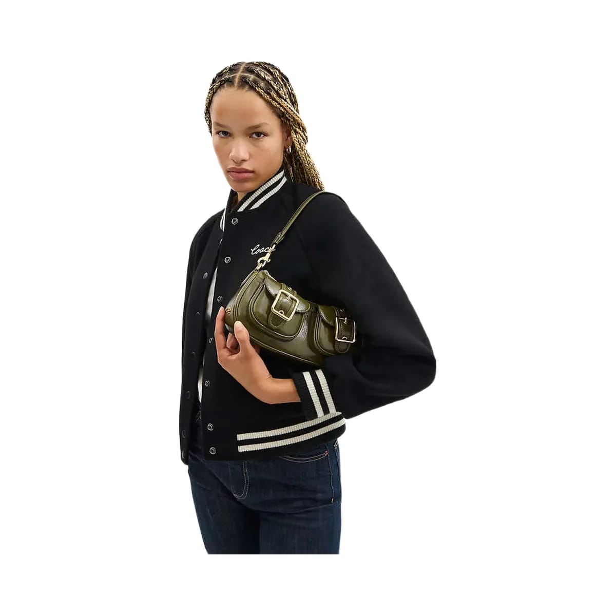 Coach Ashton Bag Glazed Leather-Gold-Olive