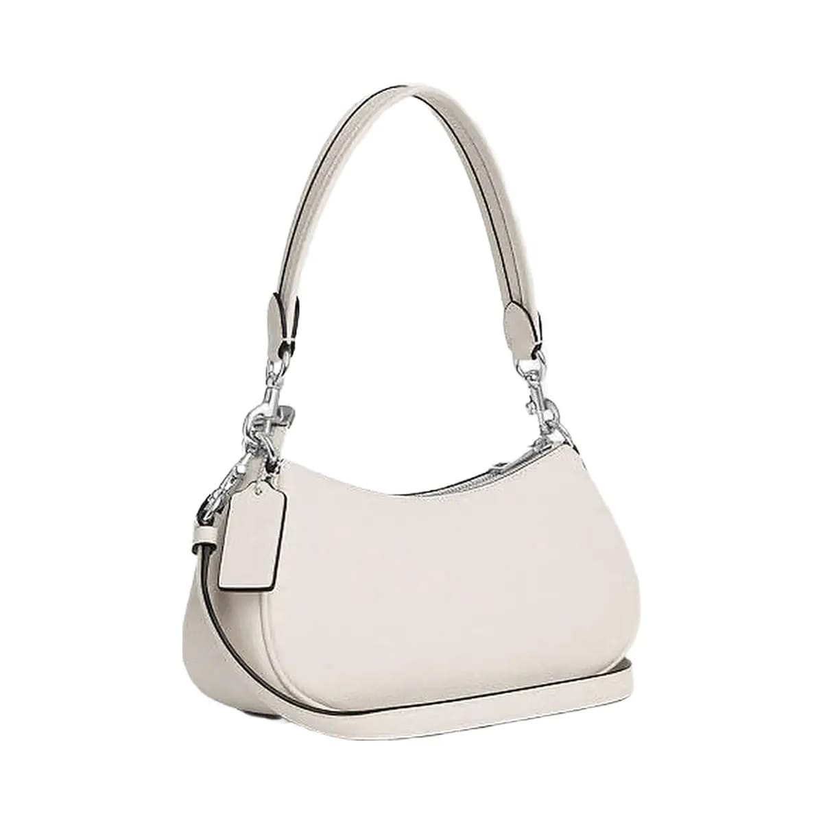 Coach Ashton Bag Pebbled Leather-Silver-Chalk