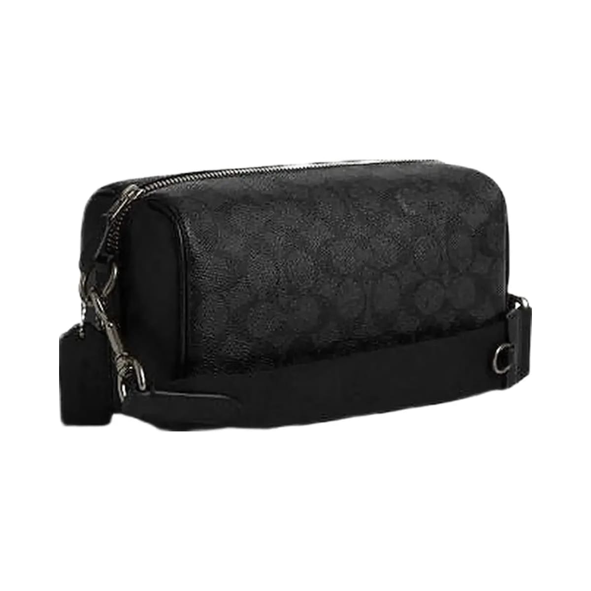 Coach Axel Crossbody Bag In Signature Canvas Signature Canvas-Gunmetal-Charcoal-Black