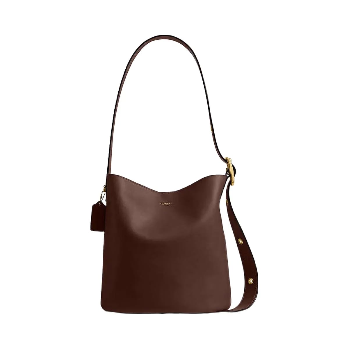 Coach Bleecker Bucket Bag Natural Grain Leather-Brass-Maple