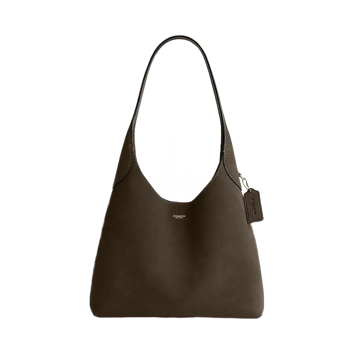Coach Brooklyn Shoulder Bag 28 Suede-Brass-Olive