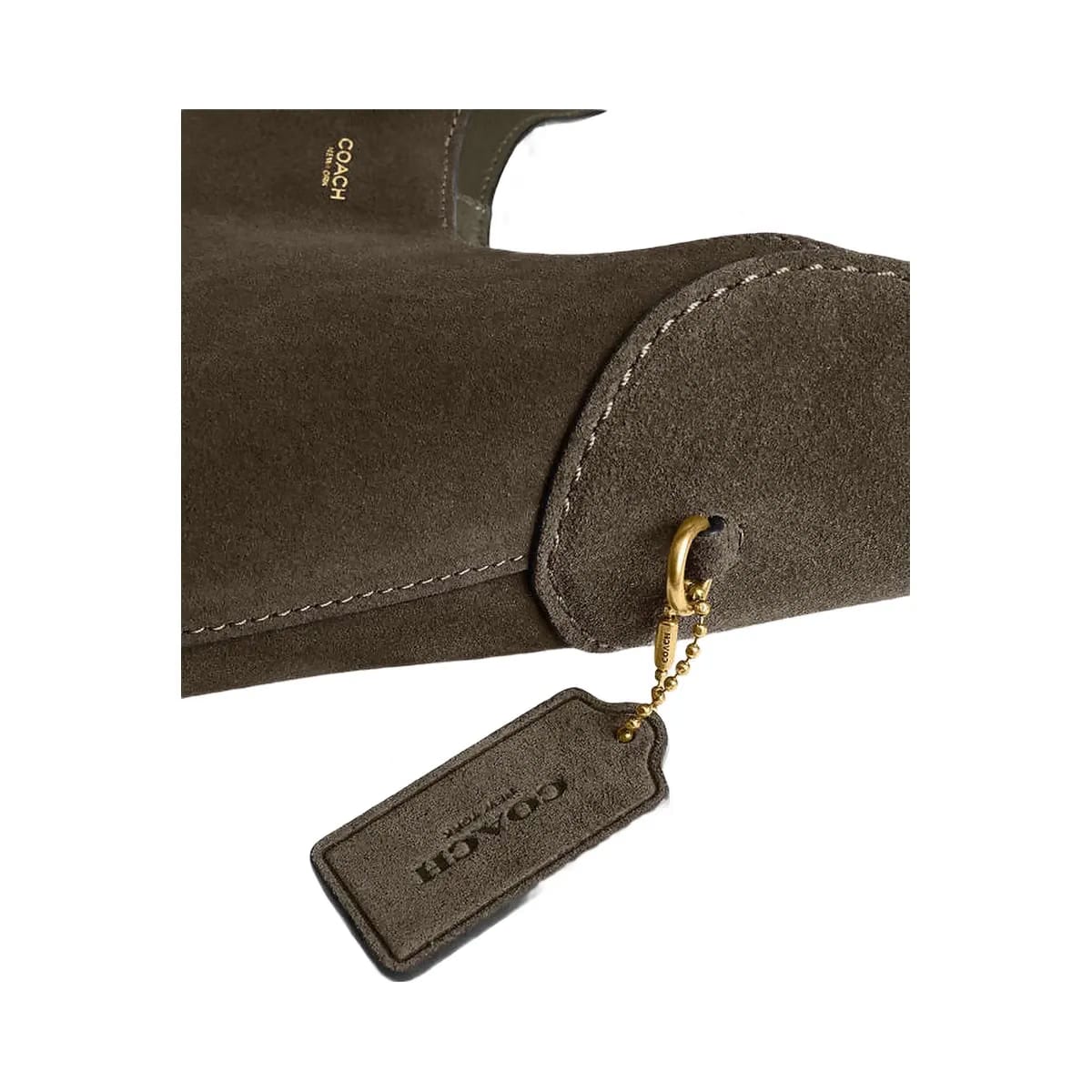 Coach Brooklyn Shoulder Bag 28 Suede-Brass-Olive