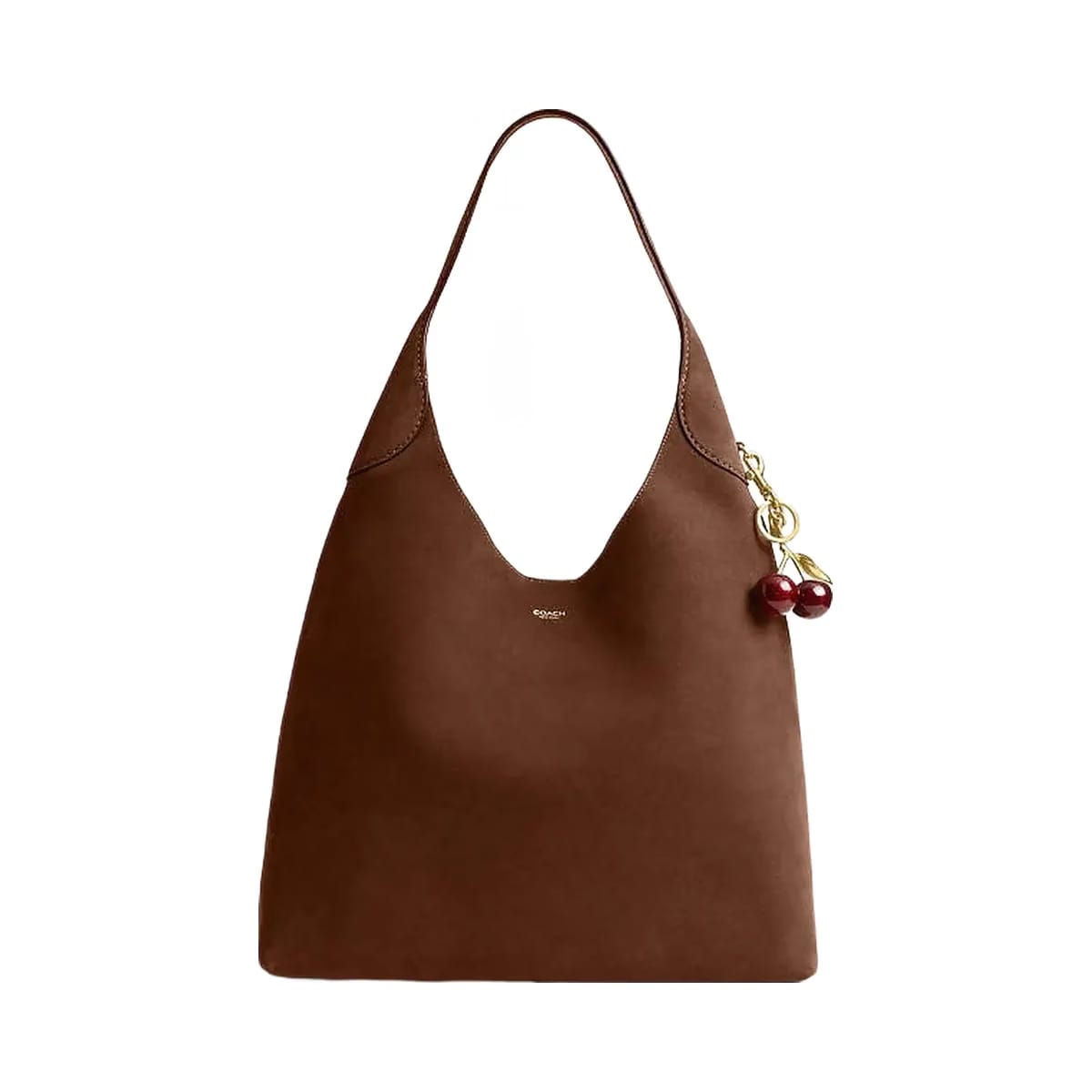 Coach Brooklyn Shoulder Bag 39 Suede-Brass-Warm Brown