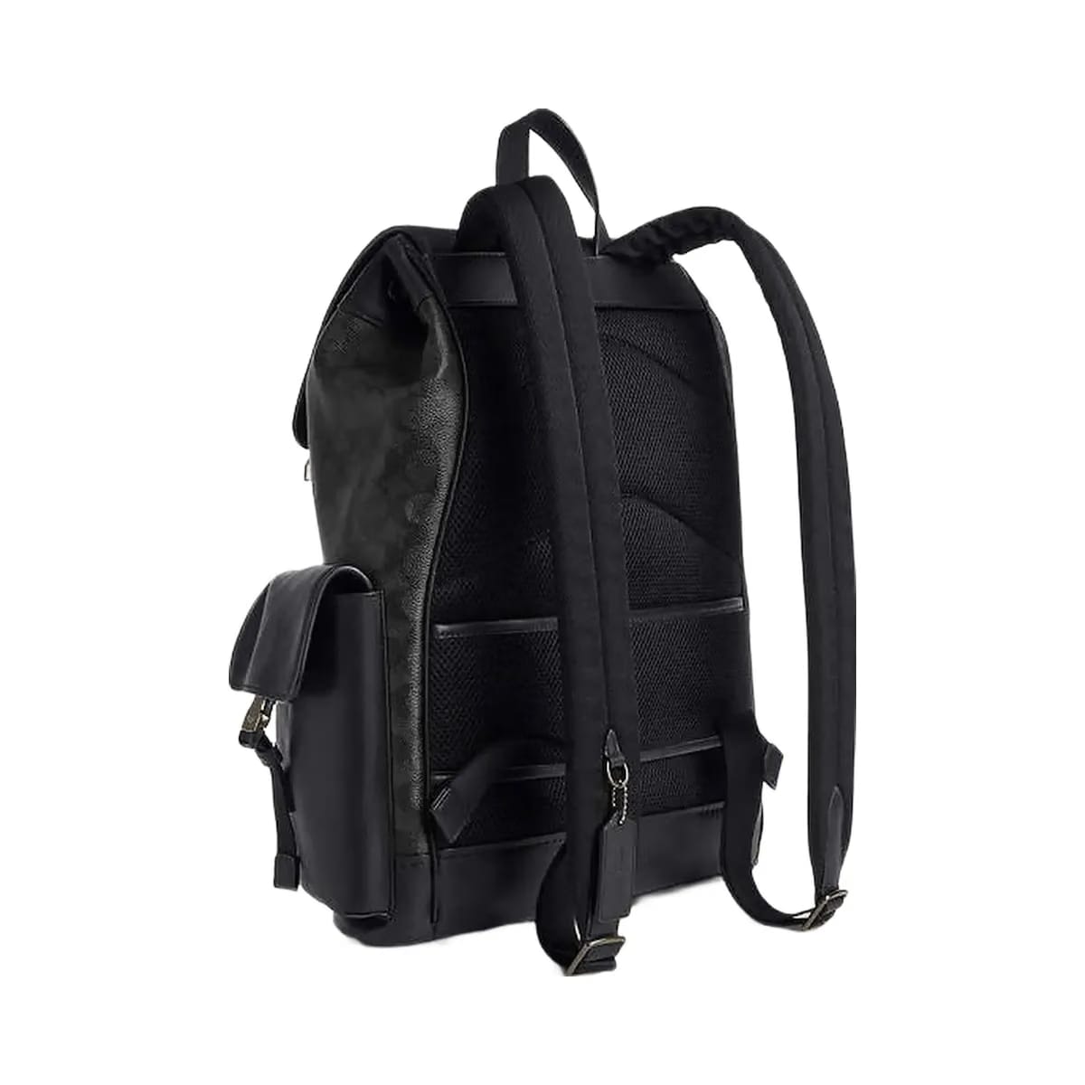 Coach Clark Backpack In Signature Canvas Signature Canvas-Gunmetal-Charcoal-Black