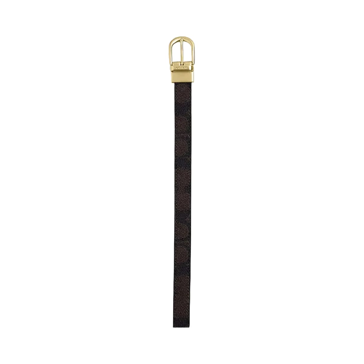 Coach Classic Buckle Cut To Size Reversible Belt, 18 Mm Signature Canvas-Gold-Walnut-Black