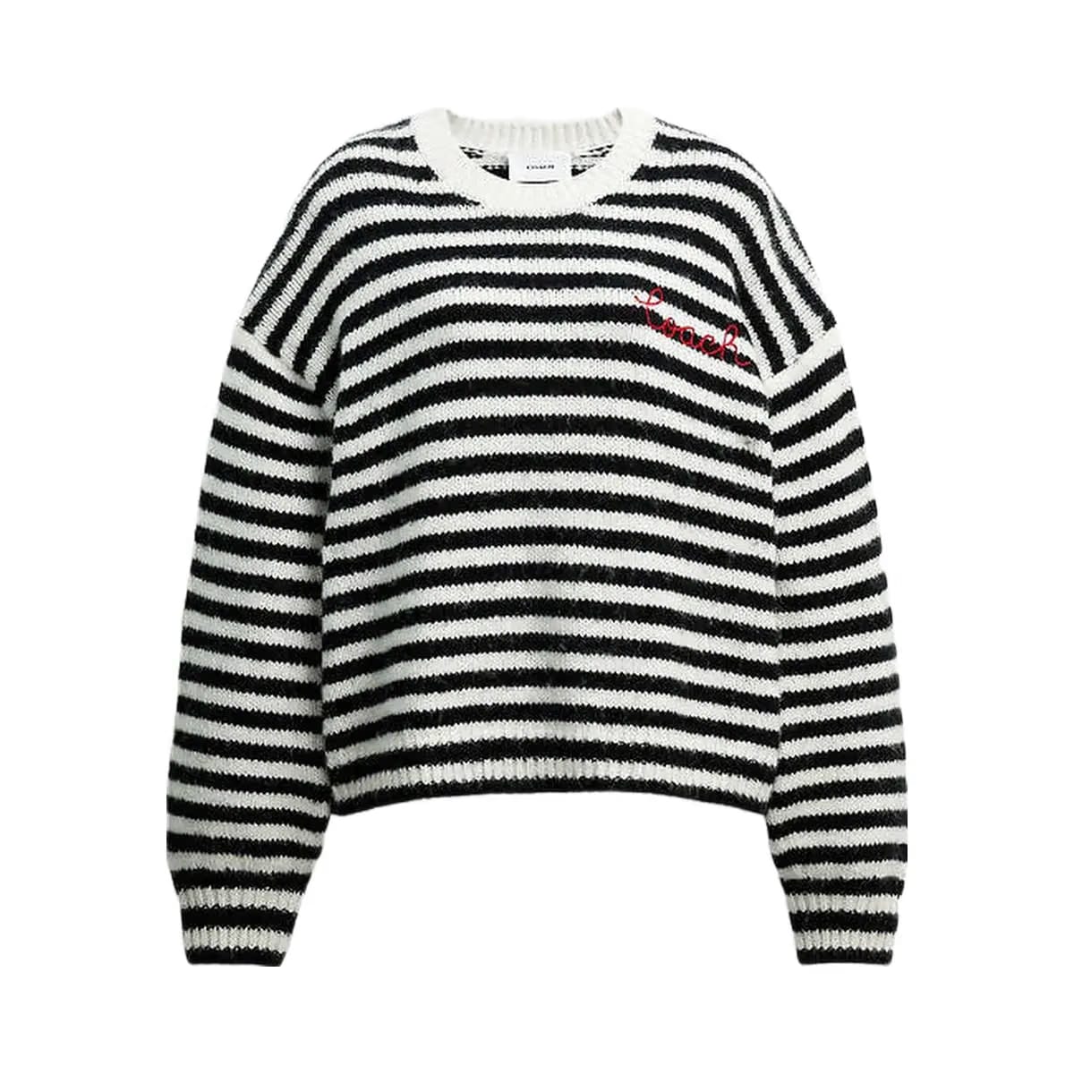 Coach Coach Striped Sweater Black-Cream