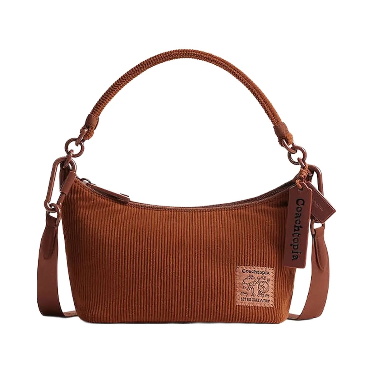 Coach Coachtopia Loop Shoulder Bag In Corduroy Brown Corduroy