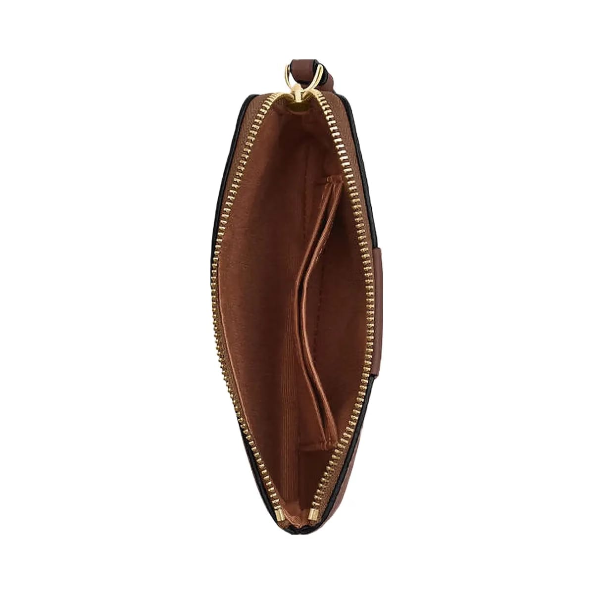 Coach Corner Zip Wristlet In Signature Canvas With Stripe Signature Canvas-Gold-Tan-Brown