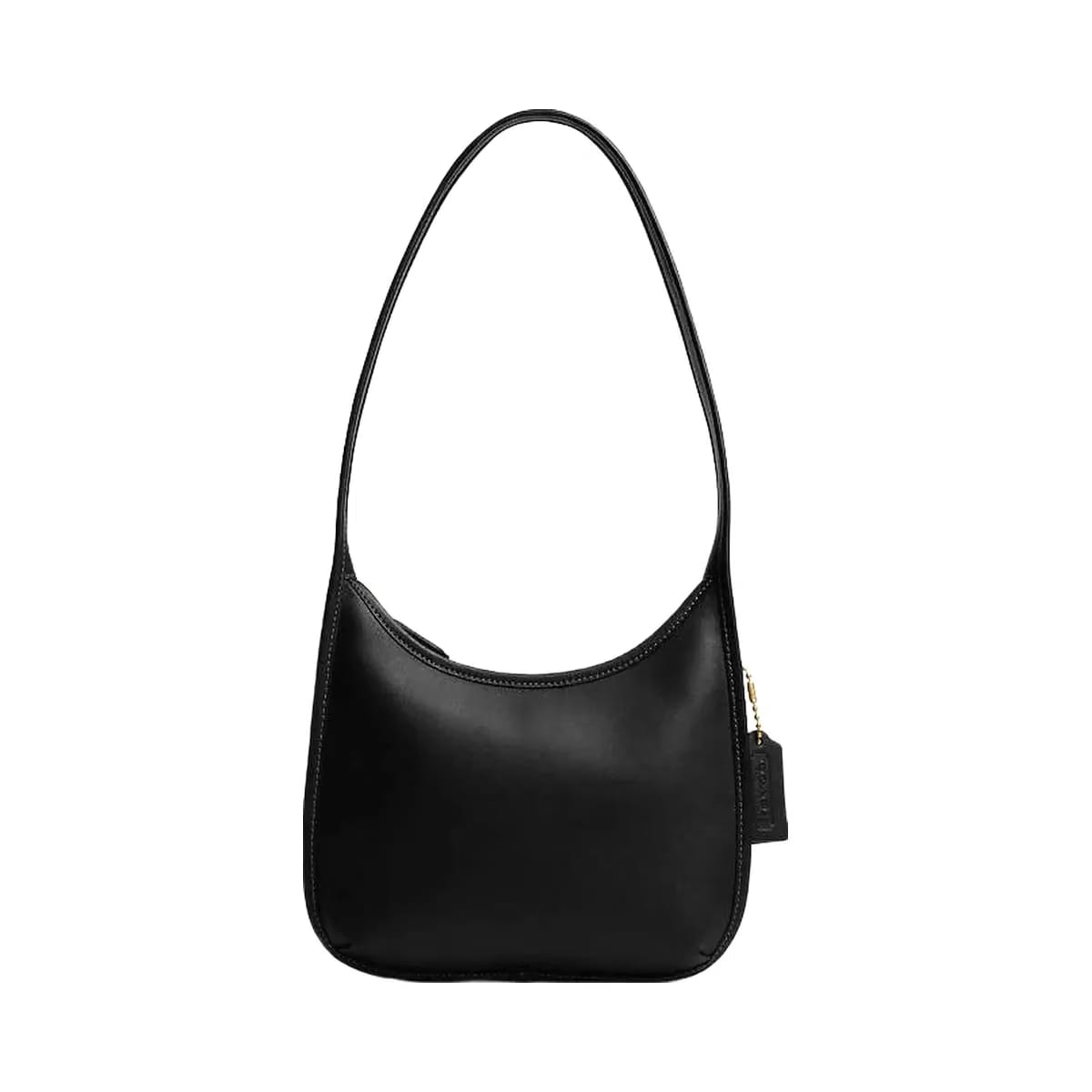 Coach Curve Zip Bag Patent Leather-Brass-Black