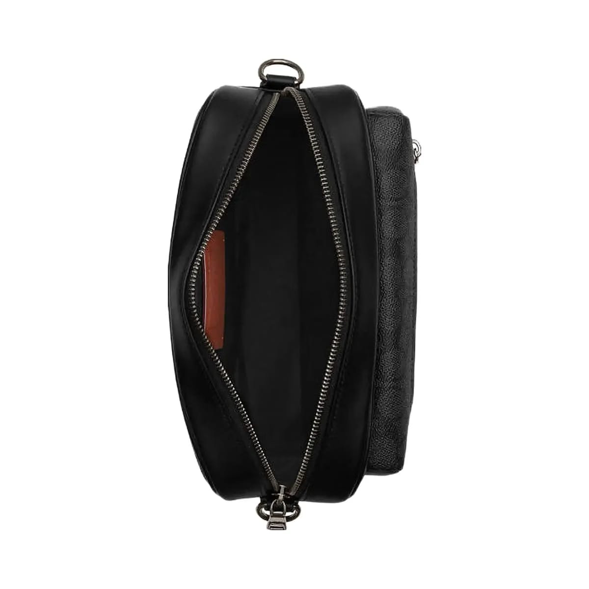 Coach Elias Crossbody In Signature Canvas Signature Canvas-Gunmetal-Charcoal-Black