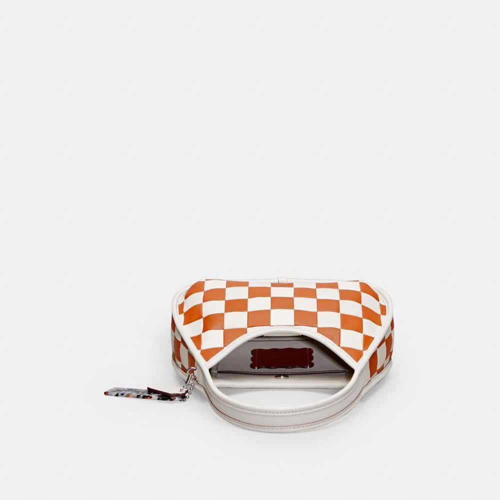 Coach Ergo Bag In Checkerboard Upcrafted Leather Burnished Amber-Chalk