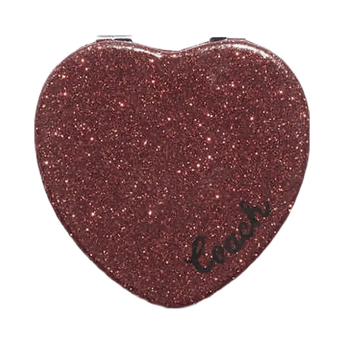 Coach Glitter Heart Compact Gold-Wine Multi