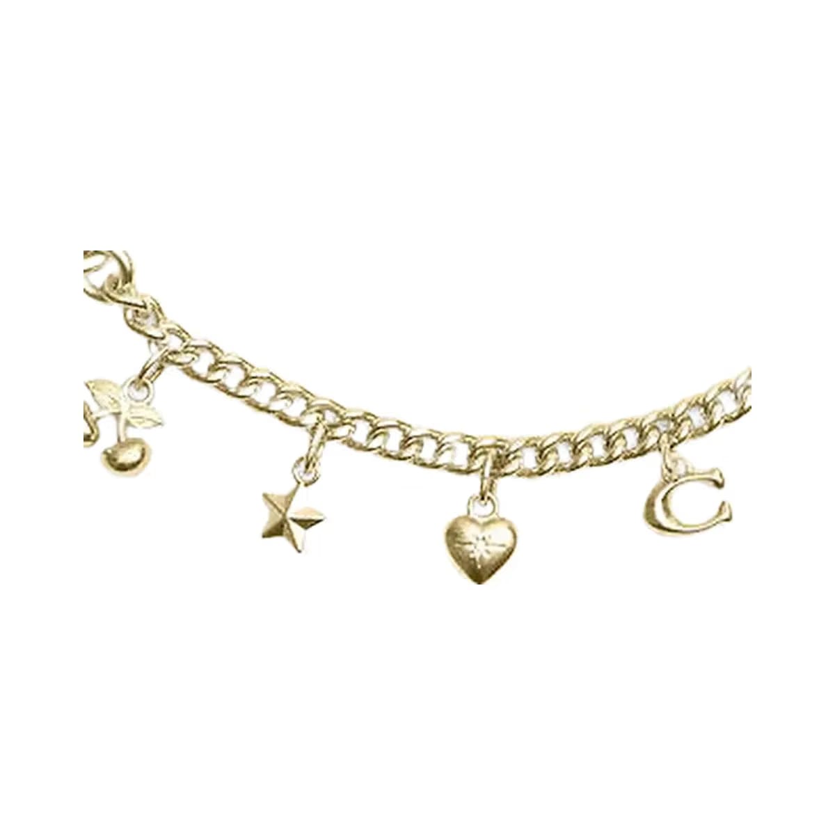 Coach Gold Swagger Chain With Charms Gold-Gold