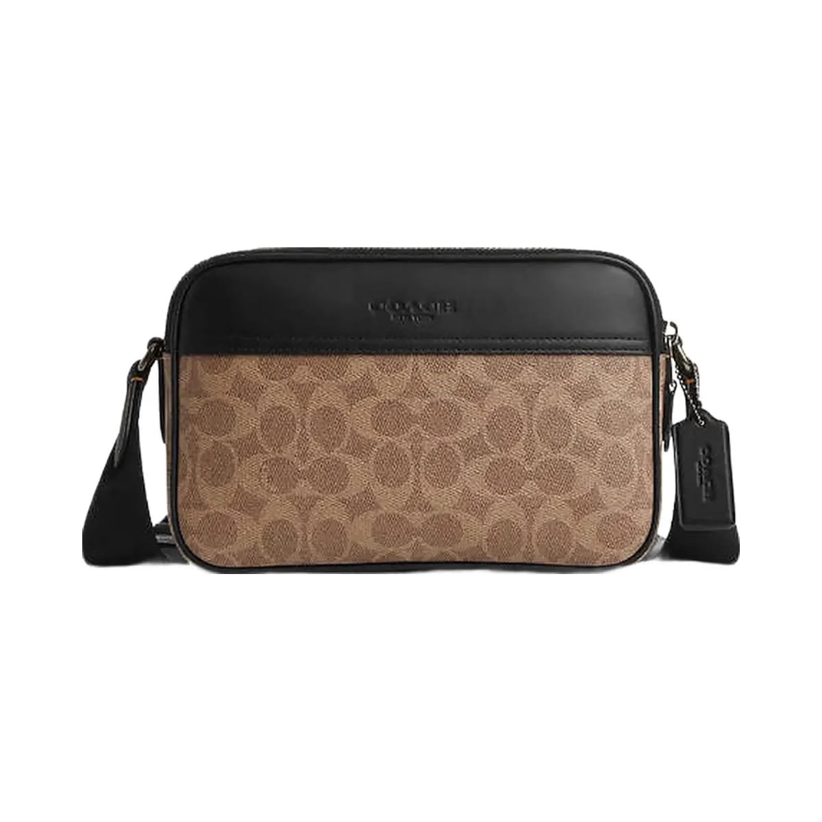 Coach Graham Crossbody Bag In Signature Canvas Signature Canvas-Qb-Tan-Black