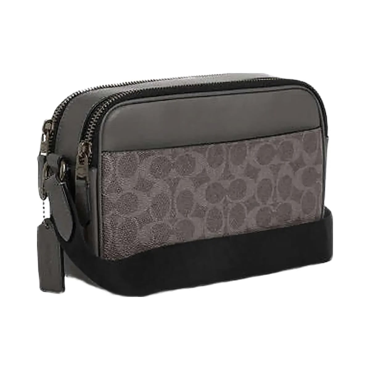 Coach Graham Crossbody Bag In Signature Canvas With Varsity Stripe Signature Canvas-Qb-Grey-Ochre-Chalk