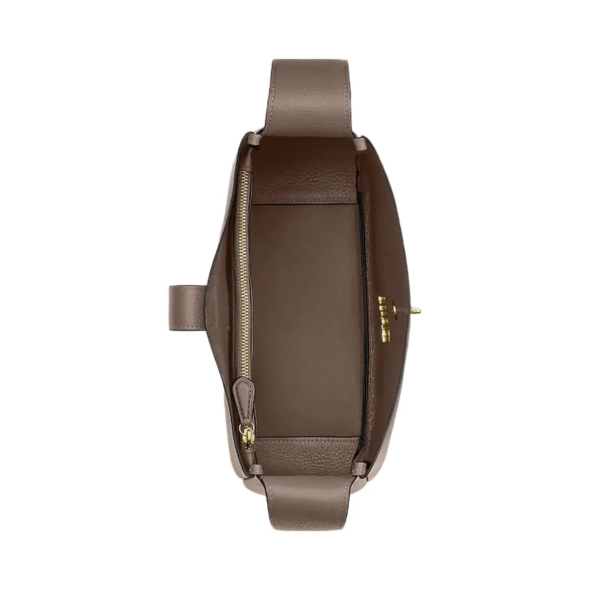 Coach Hadley Convertible Crossbody Bag Pebbled Leather-Gold-Dark Stone