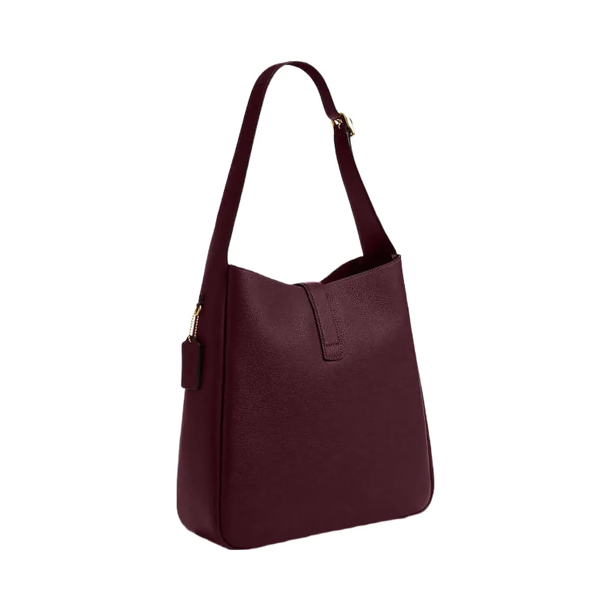 Coach Hadley Large Shoulder Bag Pebbled Leather-Im-Dark Wine
