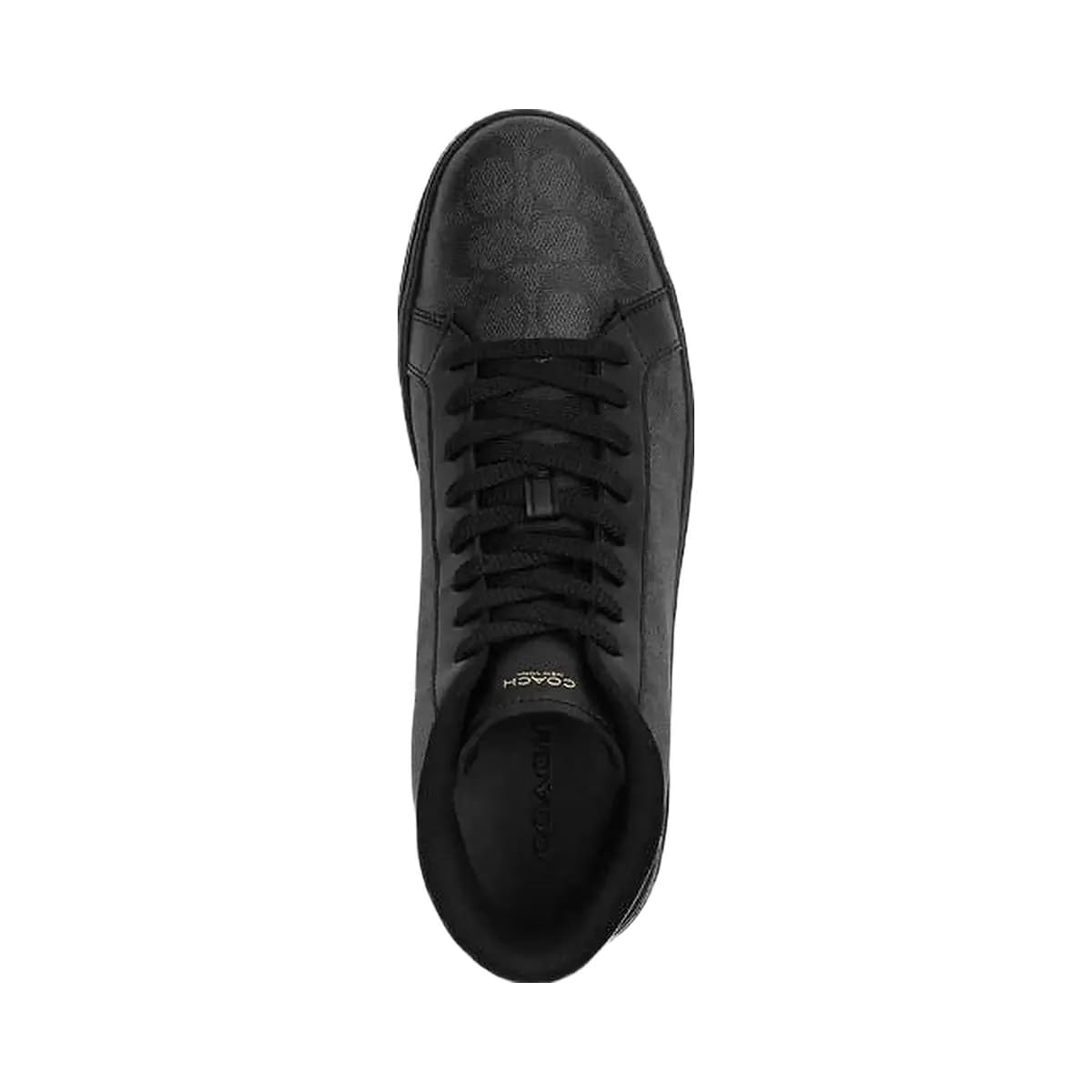 Coach High Line High Top Sneaker In Signature Canvas Graphite-Black