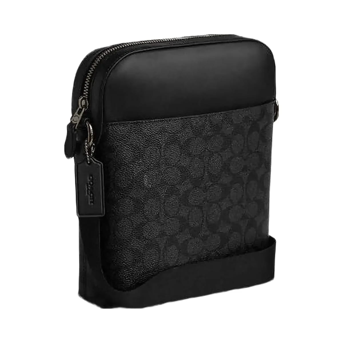 Coach Houston Flight Bag In Signature Canvas Signature Canvas-Gunmetal-Charcoal-Black