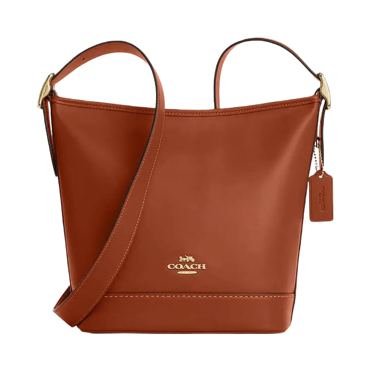 Coach Jude Duffle Bag Smooth Leather-Gold-Tan