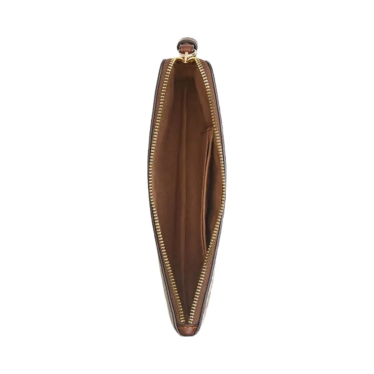 Coach Large Corner Zip Wristlet In Signature Canvas Signature Canvas-Gold-Tan-Brown