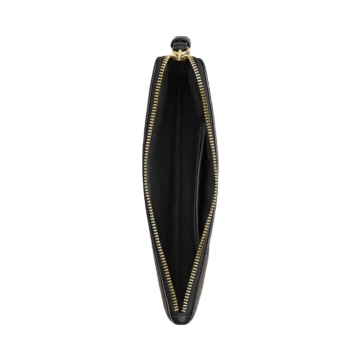 Coach Large Corner Zip Wristlet In Signature Canvas Signature Canvas-Gold-Walnut-Black