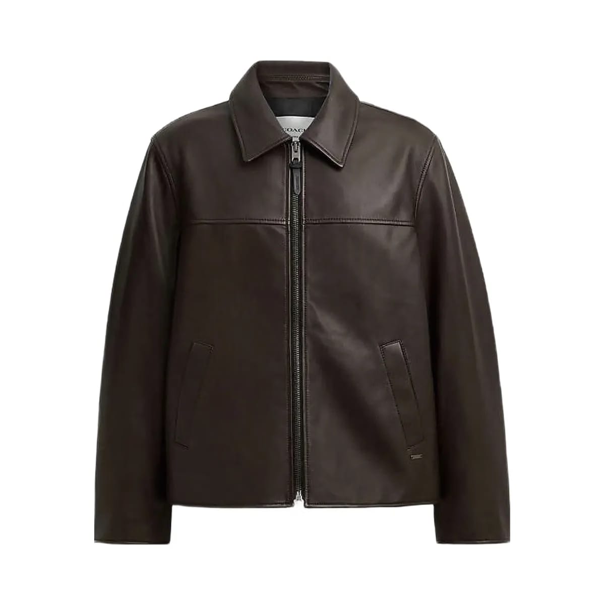 Coach Leather Jacket Burnt Espresso