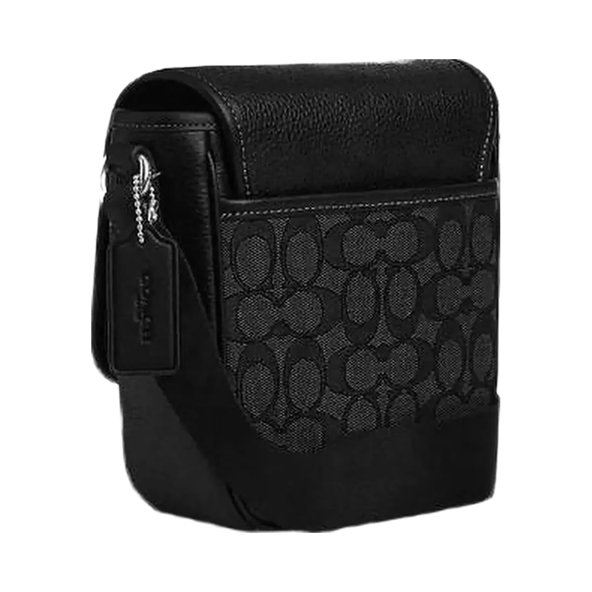 Coach Lucas Crossbody Bag In Signature Jacquard Silver-Charcoal-Black