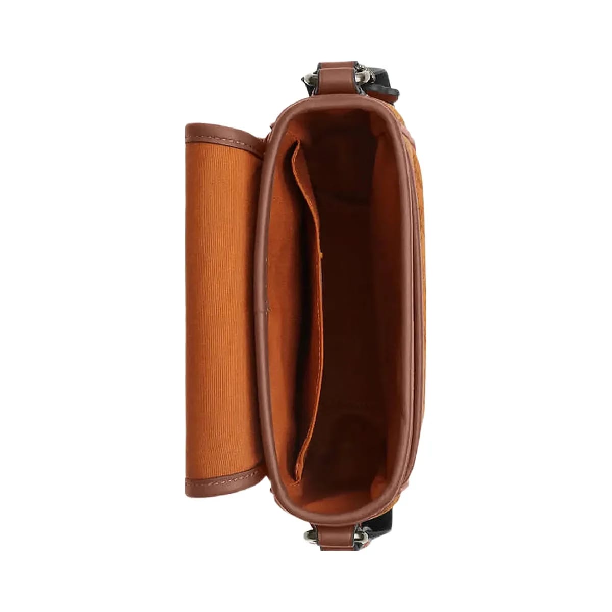 Coach Lucas Crossbody Bag In Signature Suede Suede-Qb-Caramel Sable