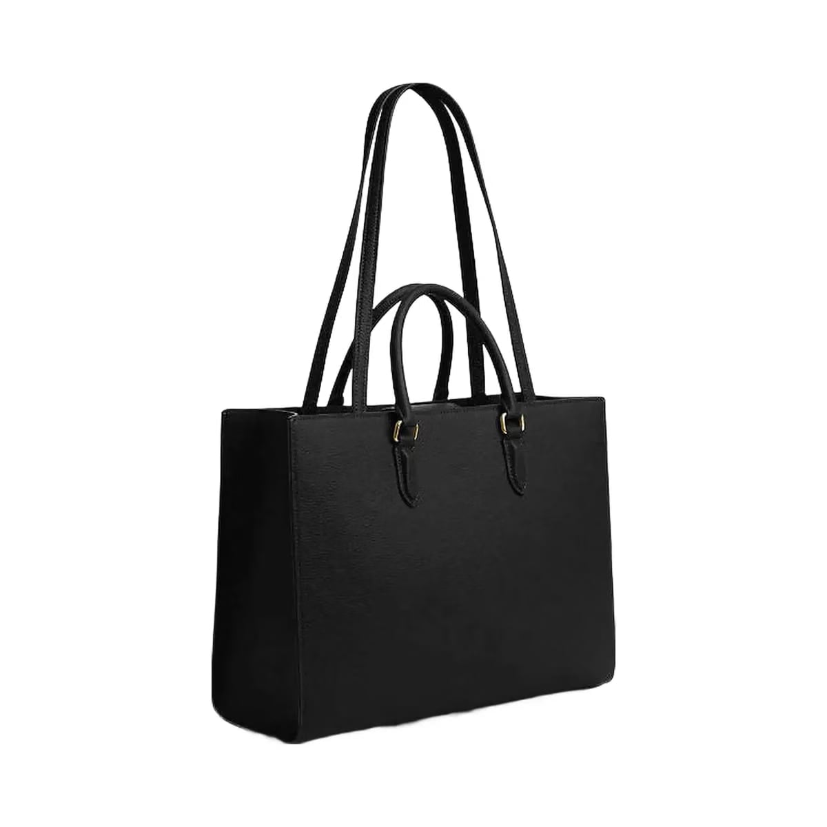 Coach Maggie Tote Bag Pebbled Leather-Gold-Black